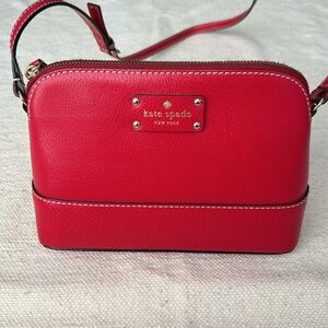 Kate Spade Red Leather Crossbody Handbag